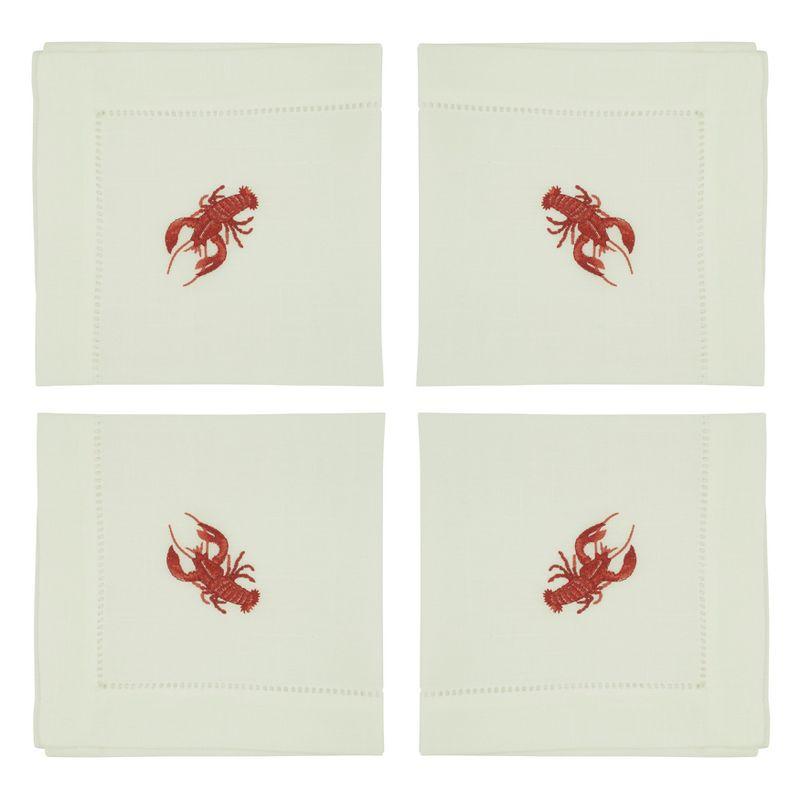 Saro Rab Polyester Animals/Nature Square Napkin (Set of 4)