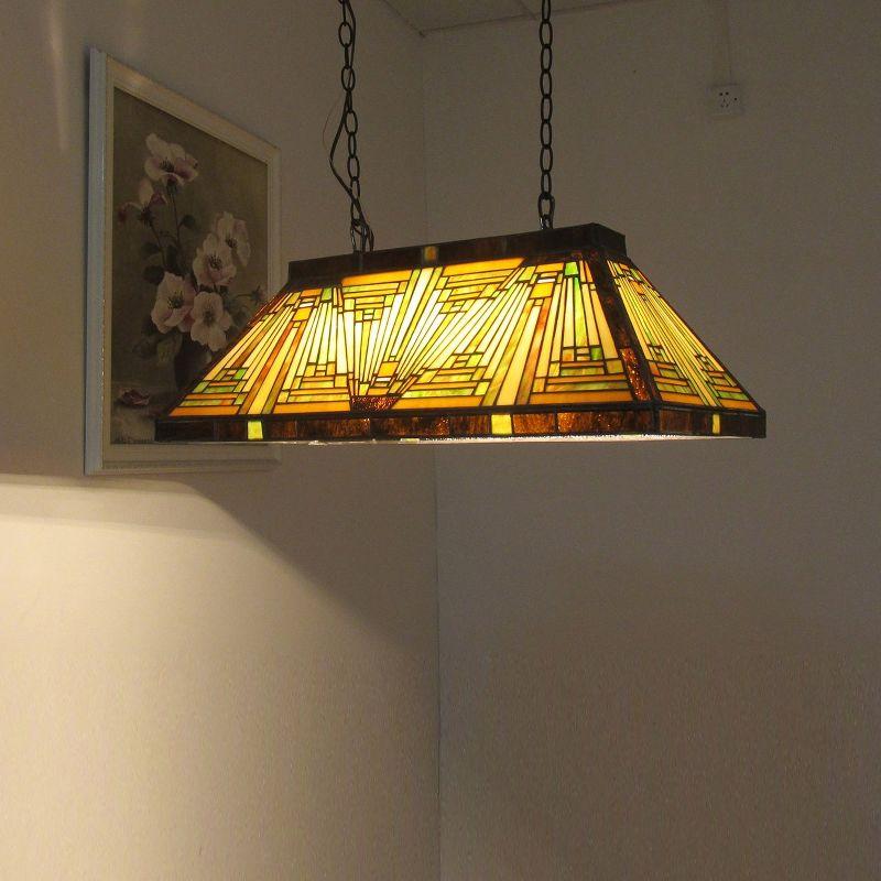 Chloe Lighting Innes Mission 3 Light Blackish Bronze Island Pendant 28" Wide