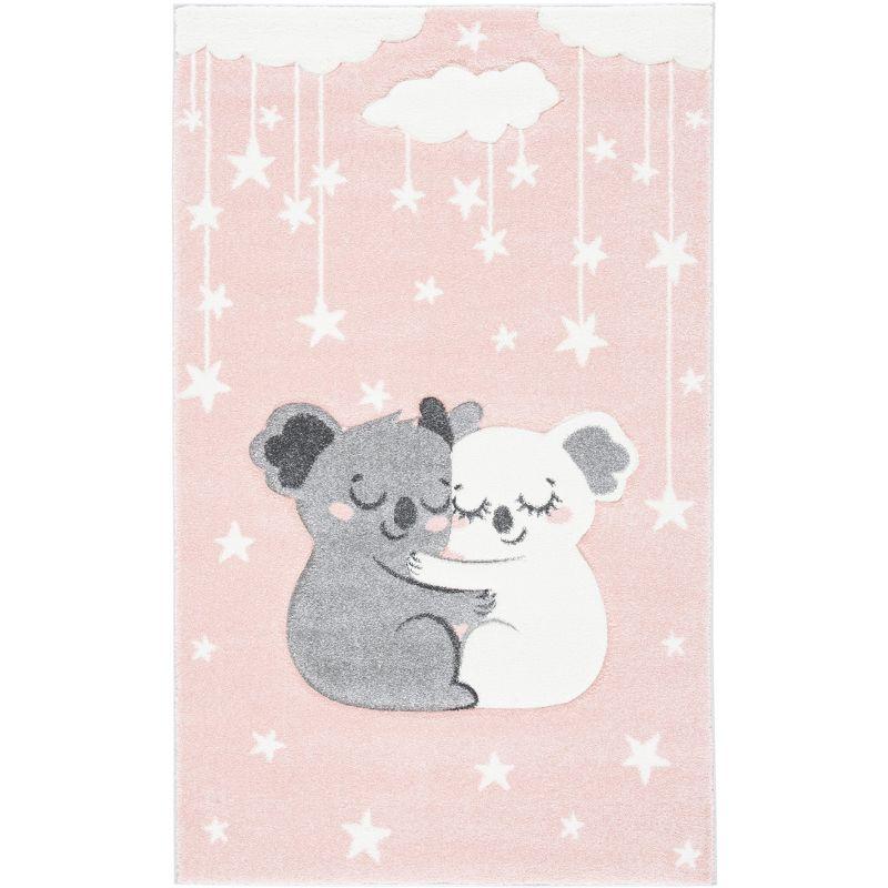 Carousel Kids  CRK195 Loomed Indoor Area Rug - Pink/White - 2'x3' - Safavieh