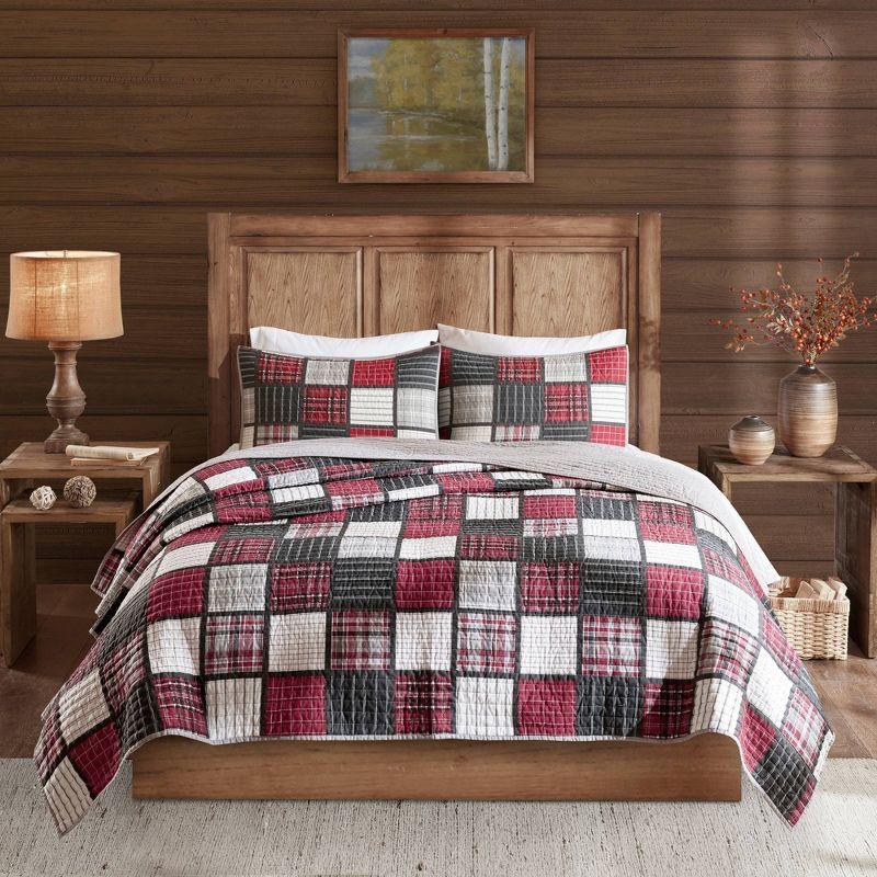 Tulsa Oversized Plaid Print Cotton Quilt Set