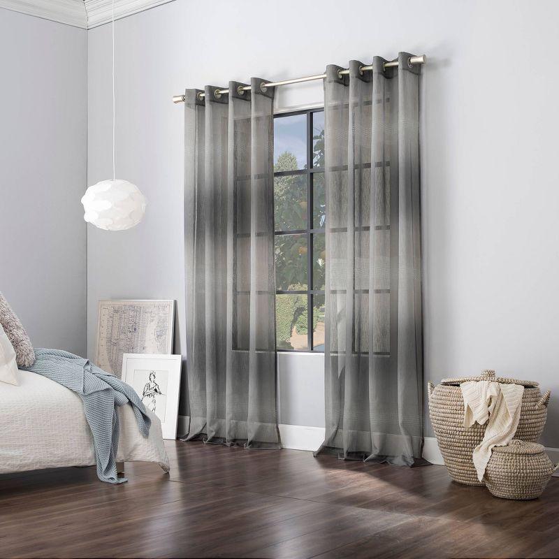 Scott Living Atlantic Ombre Open Weave Sheer Grommet Curtain Panel