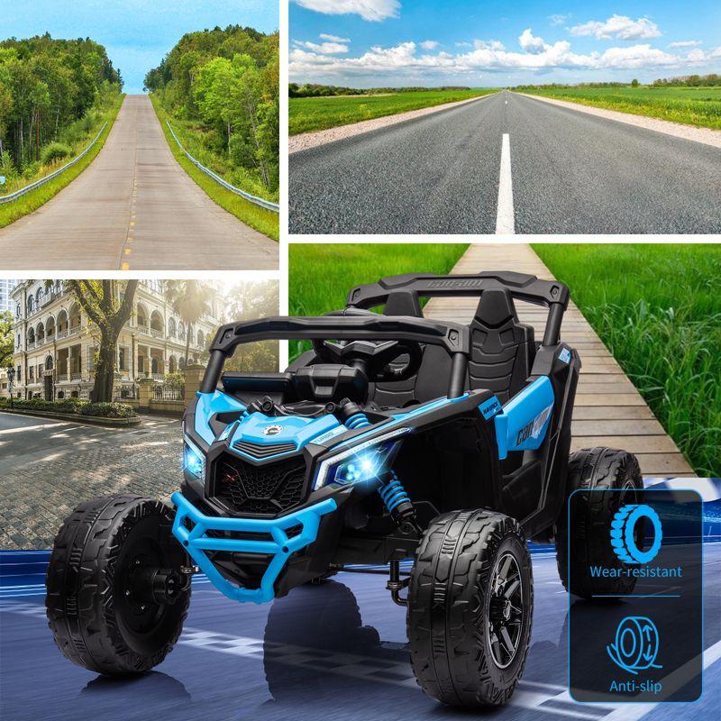 12V Ride on UTV Car, Licensed Can-Am Electric Off-Road UTV Car, Kids Truck w/Remote Control