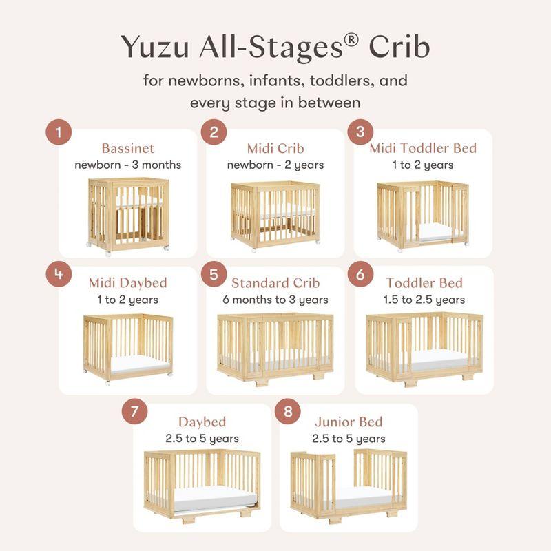 Babyletto Yuzu Natural Wood 8-in-1 Convertible Baby Crib with All Stages Conversion Kit