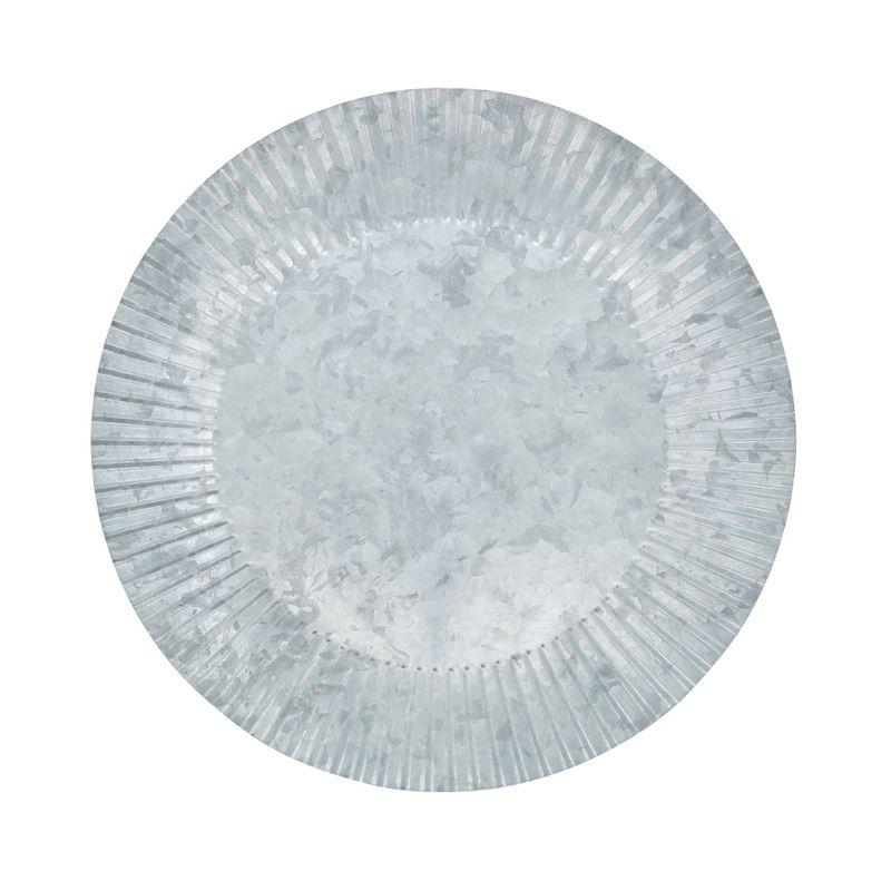 Rustic Ruffled Galvanized Charger Plate (Set Of 4)