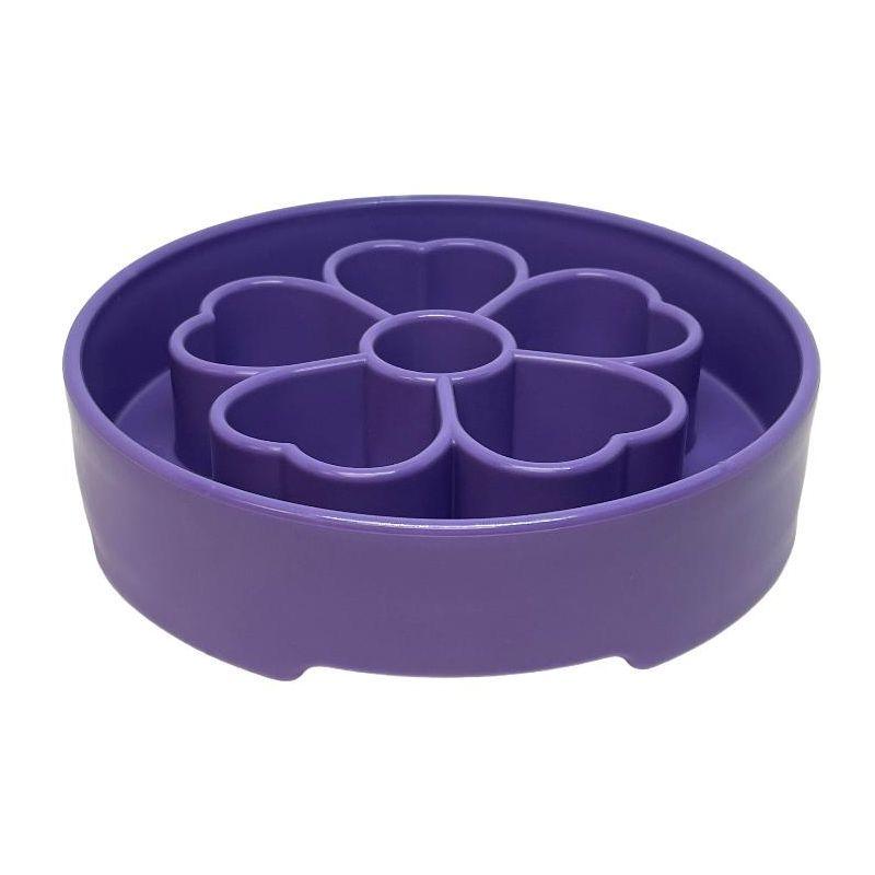 Flower Design eBowl Enrichment Slow Feeder Bowl for Dogs