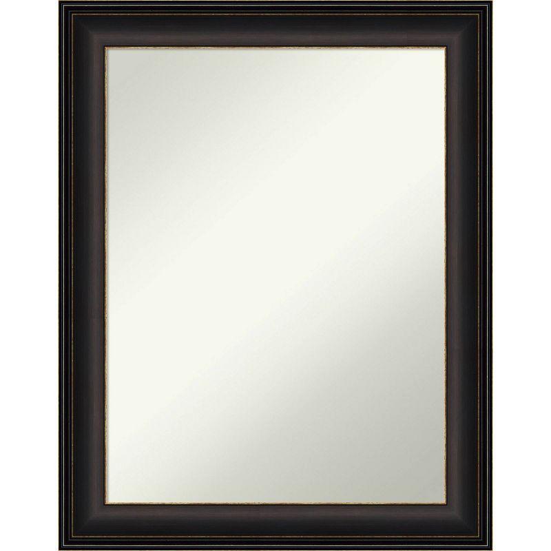 22" x 28" Trio Oil Rubbed Framed Bathroom Vanity Wall Mirror Bronze - Amanti Art: Modern Rectangle, Beveled Glass, Wall Mount