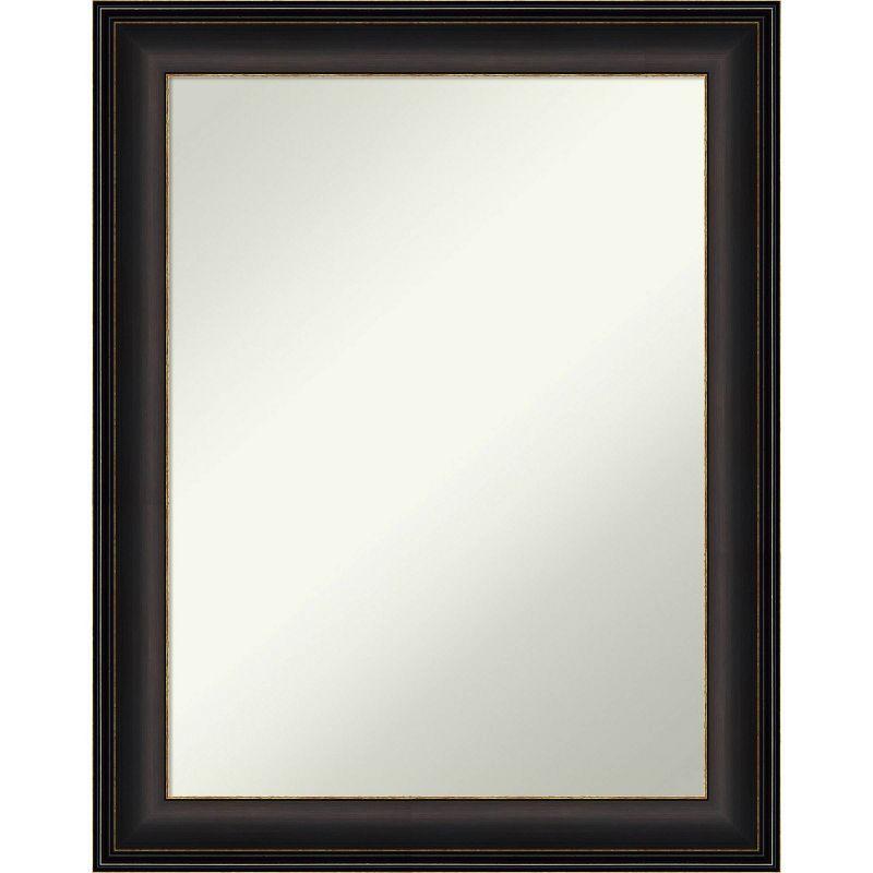 23" x 29" Non-Beveled Trio Oil Rubbed Bronze Bathroom Wall Mirror - Amanti Art: Rectangle Vanity Mirror, Polystyrene Frame