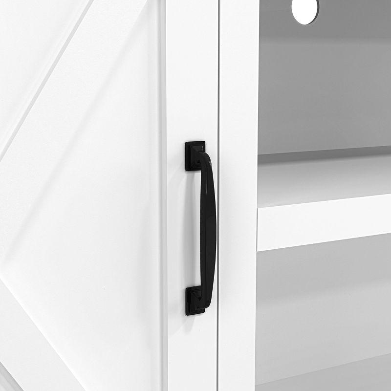 70" Classic Style TV Stand for TVs up to 78" White - Festivo: Farmhouse Design, Cable Management, Adjustable Storage