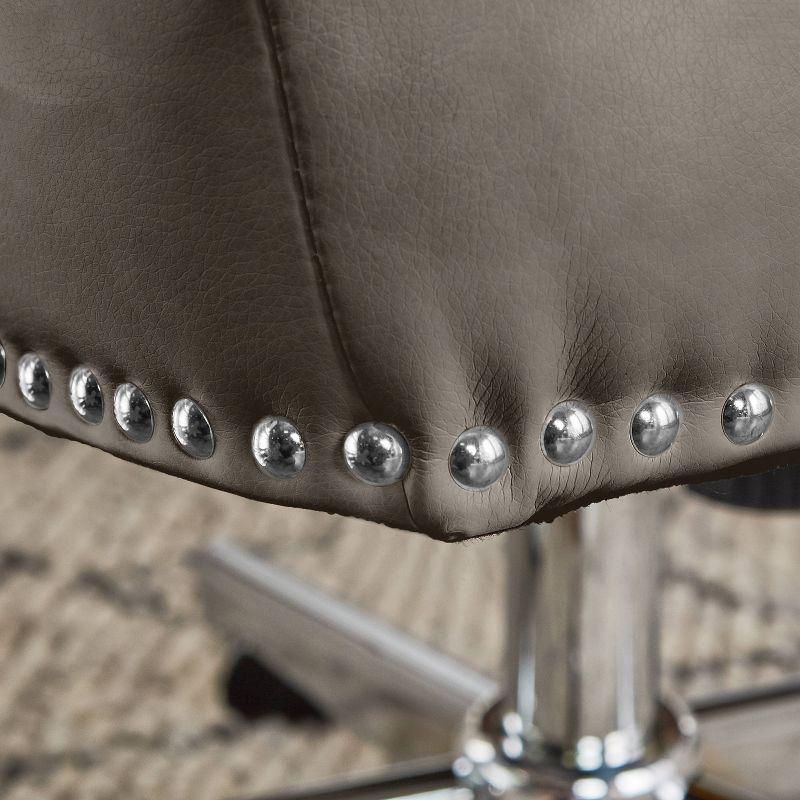 Serta Style Leighton Home Office Chair Gathering Dark Gray: Upholstered, Adjustable, with Fixed Arms