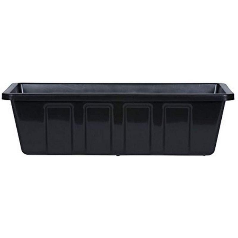 Novelty Poly-Pro Plastic Indoor/Outdoor Liner/Planter Flower Box, Black, 18 inch