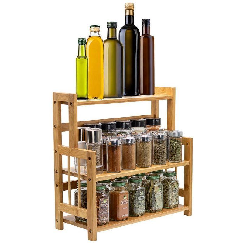 Freestanding Bamboo Spice Rack