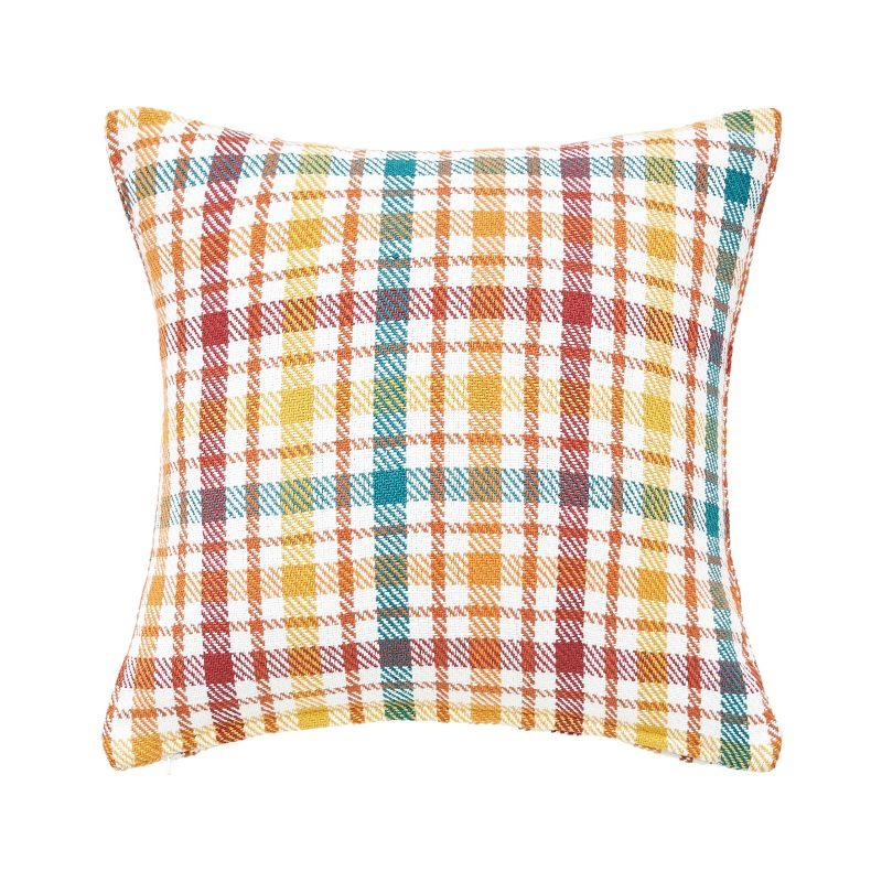 Plaid Cotton Throw Pillow