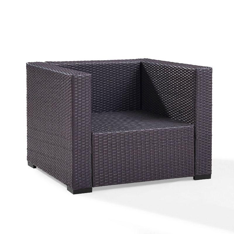 Biscayne Outdoor Wicker Armchair - Mocha - Crosley