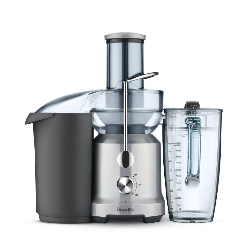 Breville Silver Electric Masticating Juicer with Pulp Receptacle