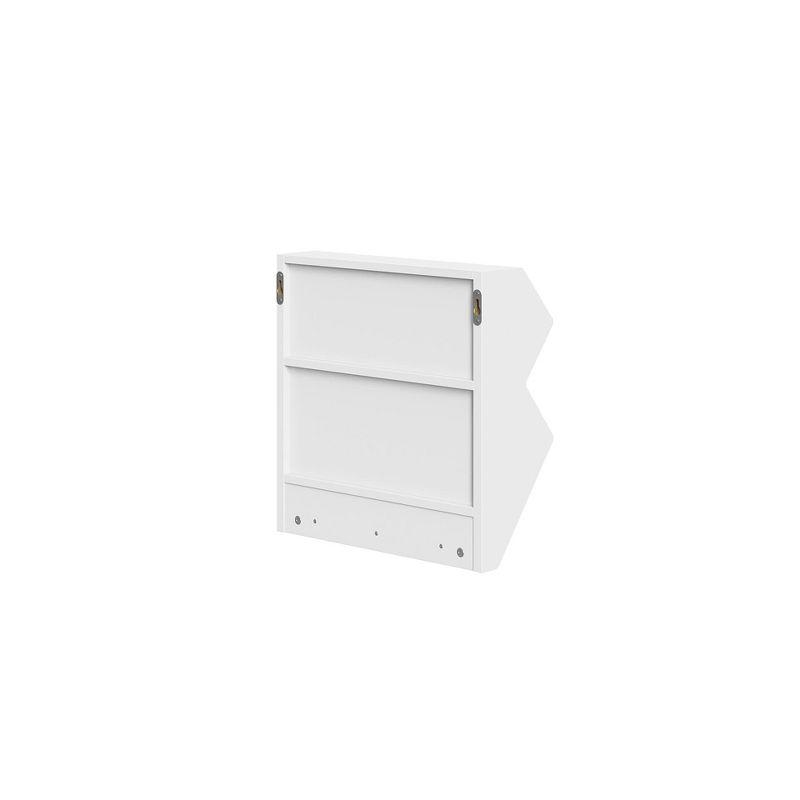 RiverRidge Home RiverRidge Kids Catch-All Wall Bookshelf with 2 Toy Storage Cubbies and 3 Wooden Hooks for Playroom, Nursery, and Reading Nook - White