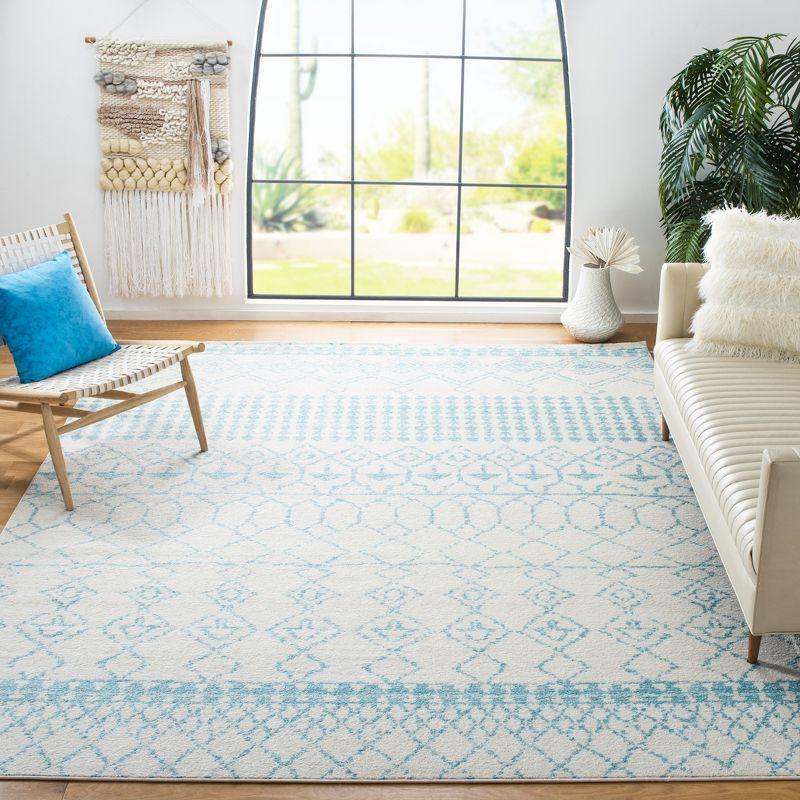 Tulum TUL229 Power Loomed Area Rug - Ivory/Turquoise - 8'x10' - Safavieh.