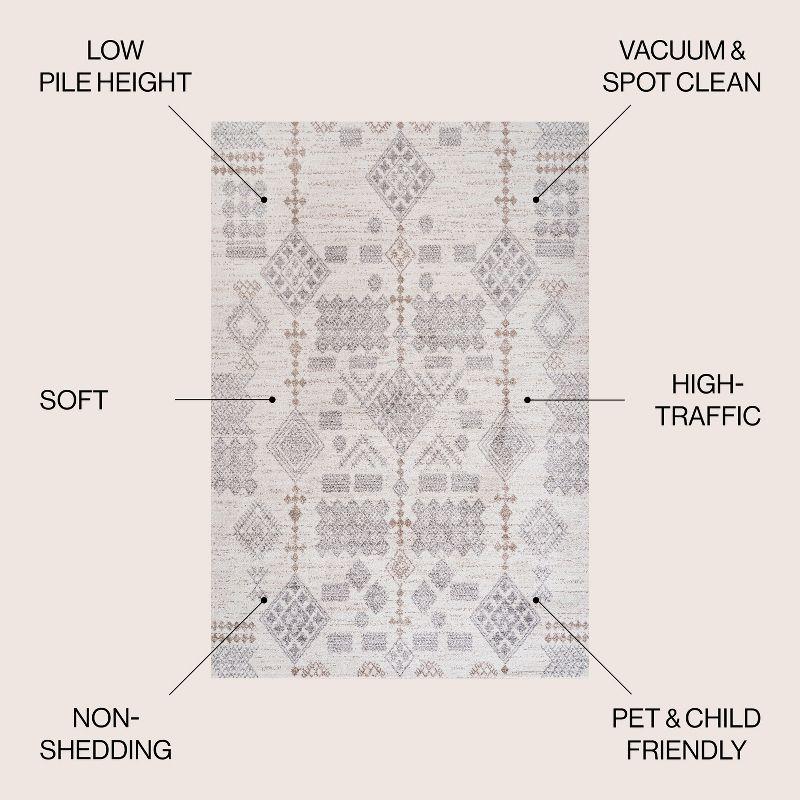 Bhalil Berber Diamond Geometric Area Rug  - JONATHAN Y