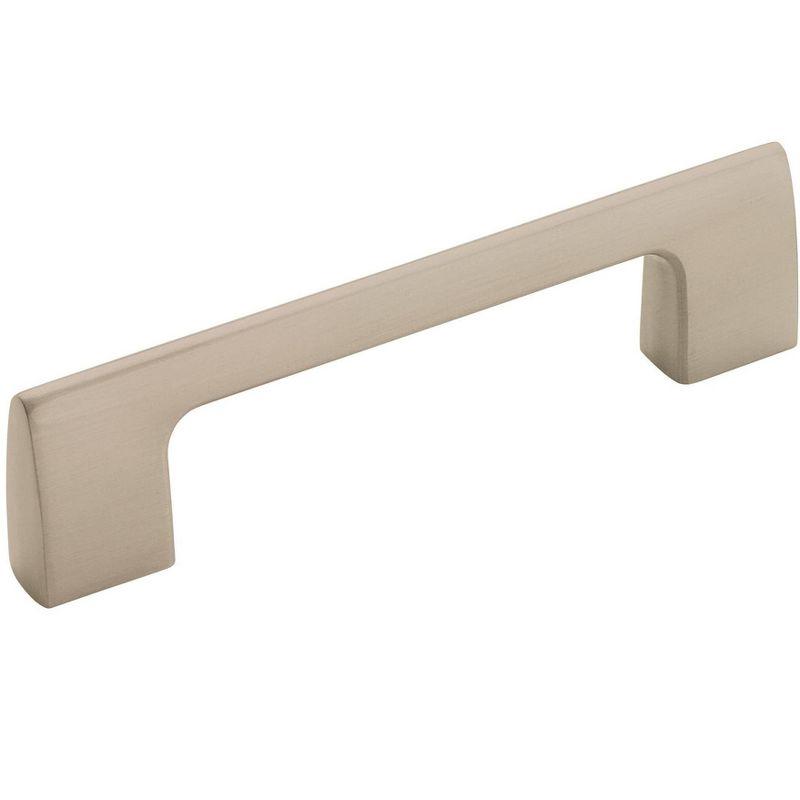 Amerock Riva 3-3/4 inch (96mm) Center-to-Center Satin Nickel Cabinet Pull