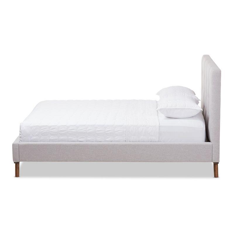 Valencia Mid - Century Modern Fabric Platform Bed - Baxton Studio