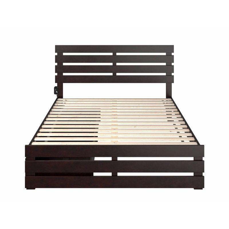 Aaliyah-Skye Solid Wood Slat Storage Bed