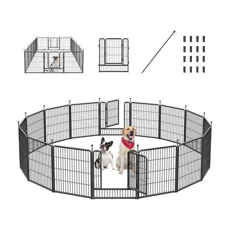 Mr IRONSTONE Dog Playpen with Anti-Rust Coating,  Dog Pen Indoor/Outdoor Pet Playpen for Foldable Dog Exercise Pens