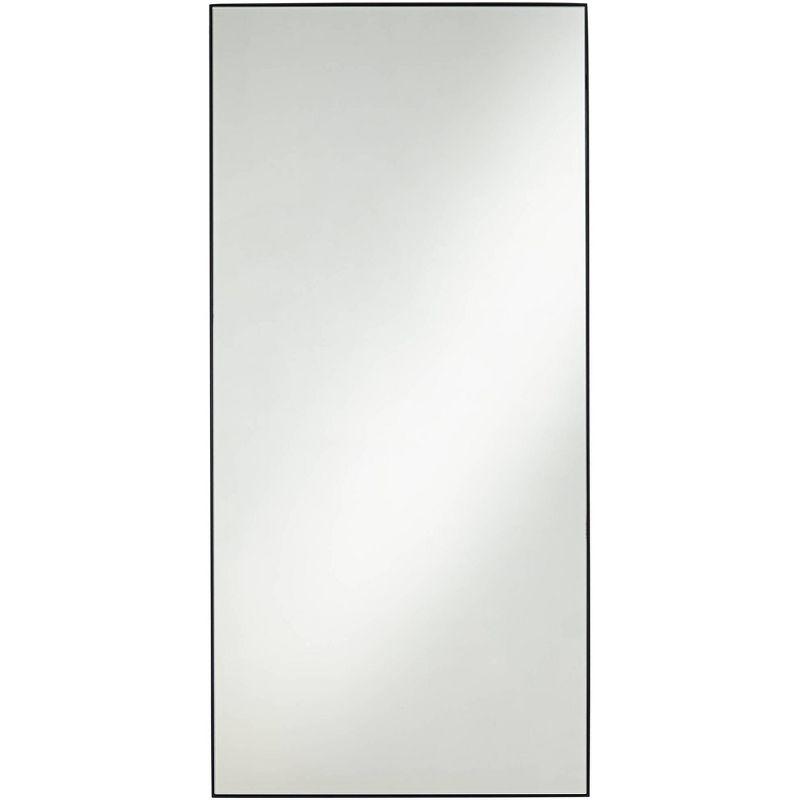 Aryn 44" Matte Black Rectangular Wall Mirror