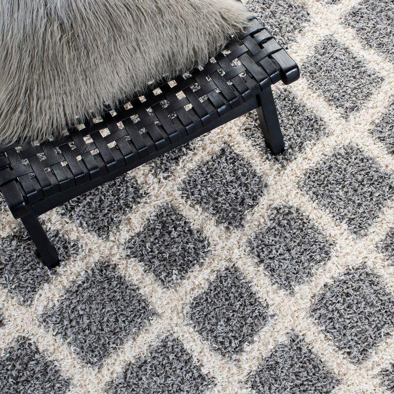 Dallas Shag SGD258 Power Loomed Indoor Area Rug - Grey/Ivory - 11'x15' - Safavieh.
