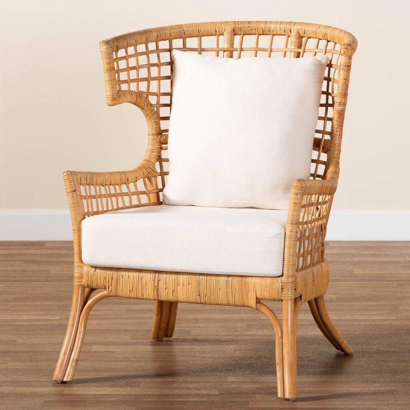 bali & pari Regina Rattan Arm Chair Light Honey