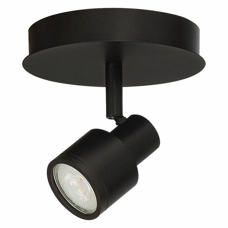 Lincoln Adjustable LED Flush Mount in Matte Black