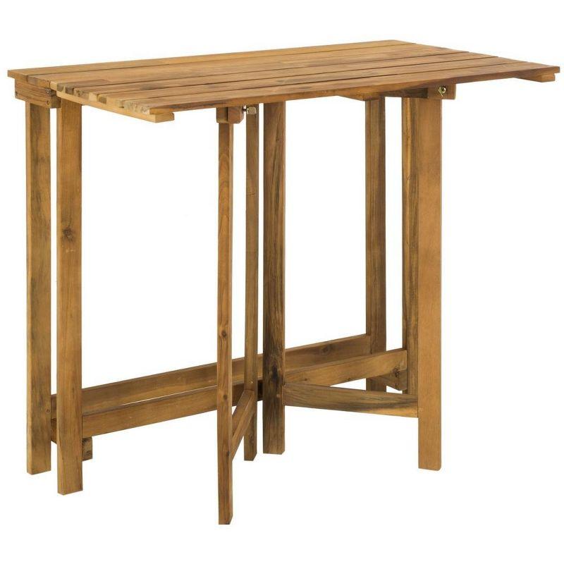 Wilton Balcony Corner Lounge - Indoor/Outdoor - PAT6754 - Teak Brown/Beige - Safavieh
