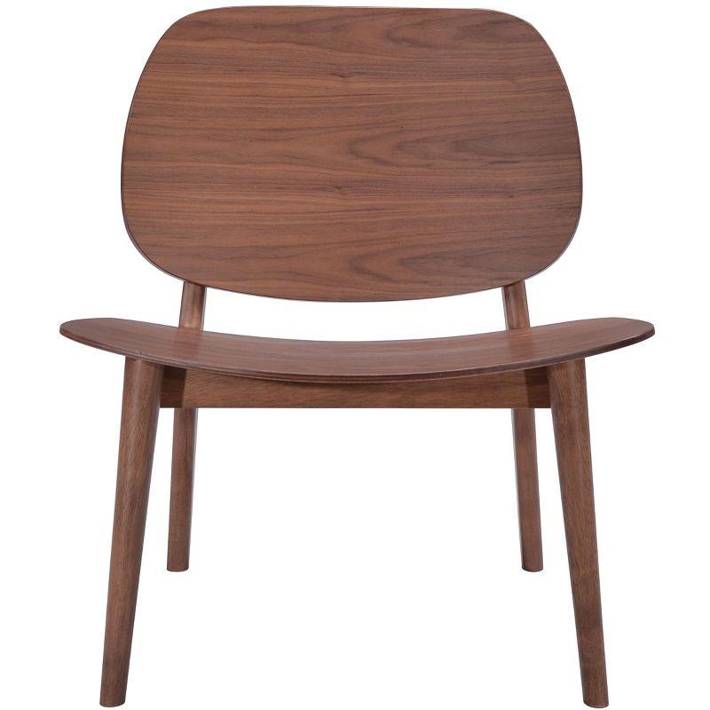 Zuo Priest Lounge Chair Walnut