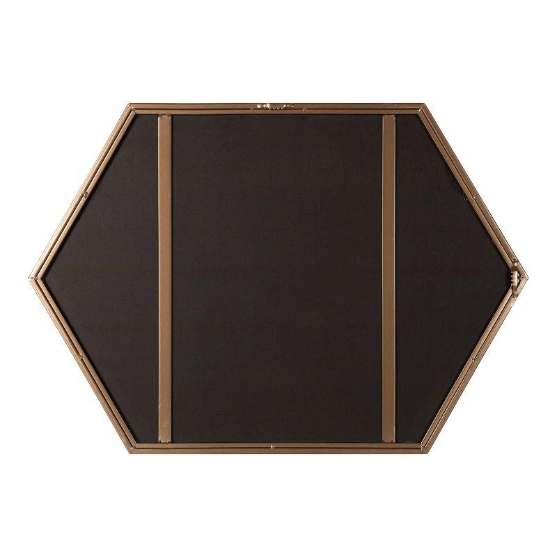 Geometric Bronze Hexagon Full Length Wall Mirror 31"x22"