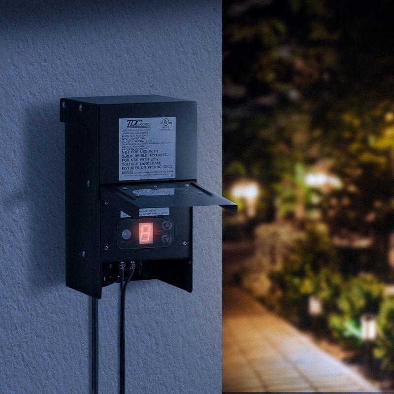 Fusion 300W Black Low Voltage Stake Light Transformer with Timer