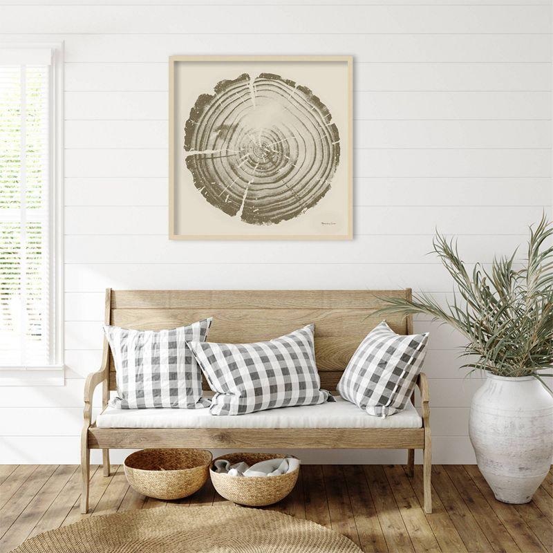 Tree Trunk Cream II Natural Wood Framed Wall Art