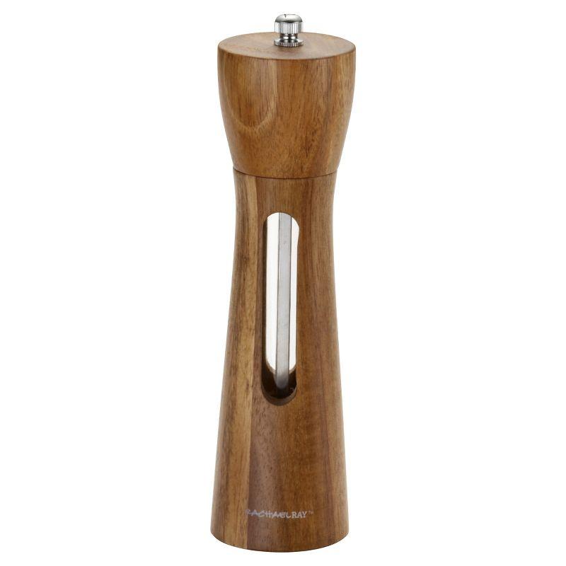 Acacia Wood Salt and Pepper Grinder Set with Stainless Steel