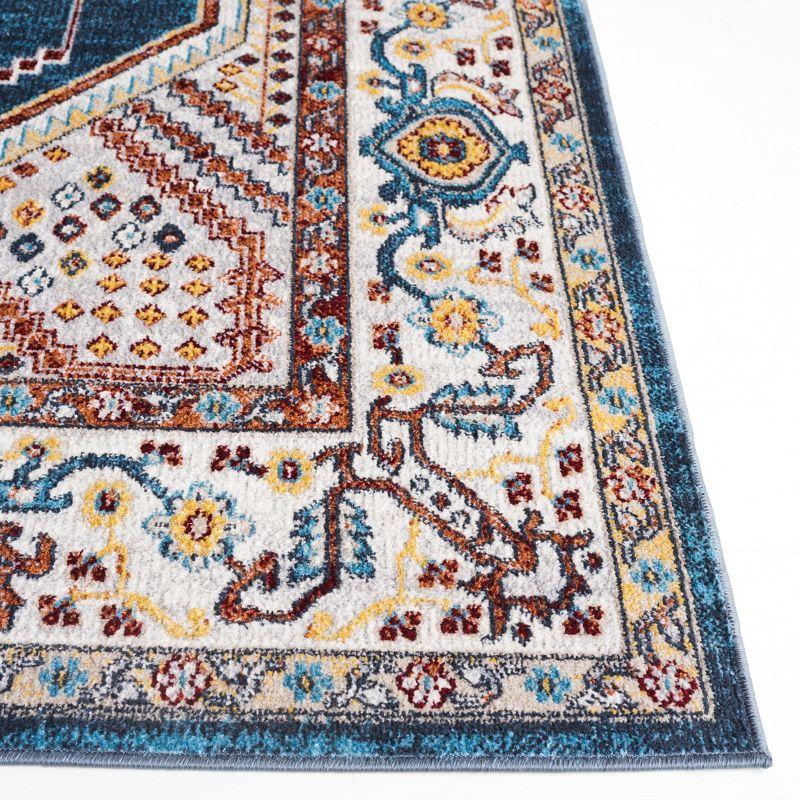 Bayside BAY104 Power Loomed Area Rug - Blue/Gray - 6'7"x6'7" - Safavieh.