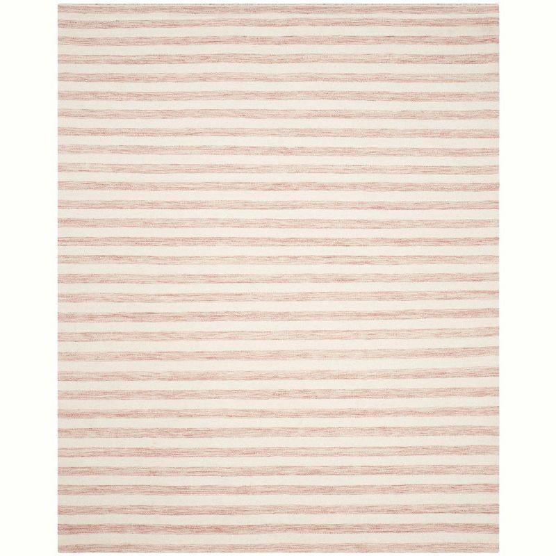 Dhurries DHU575 Hand Woven Area Rug - Rust/Ivory - 6'x9' - Safavieh.