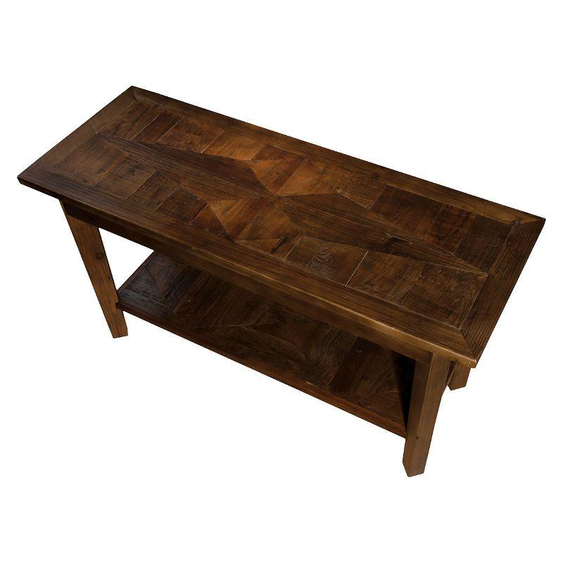 Alaterre Revive 36 in. Solid Wood Bench, 300lbs Weight Capacity, Entryway, Living Room, Storage Shelf, Rustic Industrial Home Decor, Natural