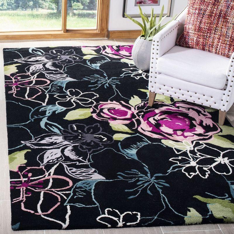 Wyndham WYD378 Hand Tufted Indoor Area Rug - Black/Multi - 4'x6' - Safavieh.