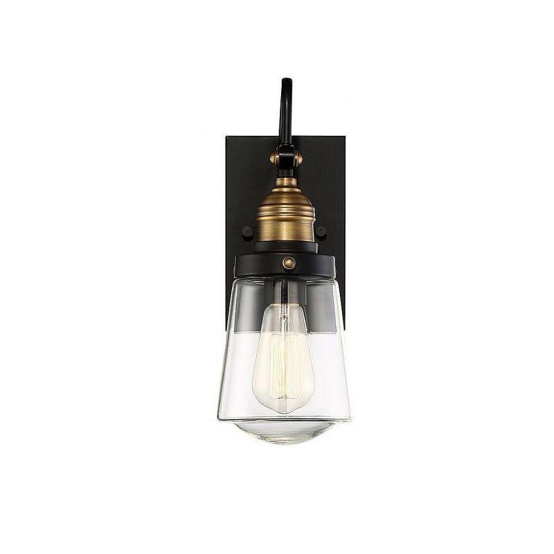 Savoy House Exterior Collections 1 - Light Wall Light in  Vintage Black/Warm Brass