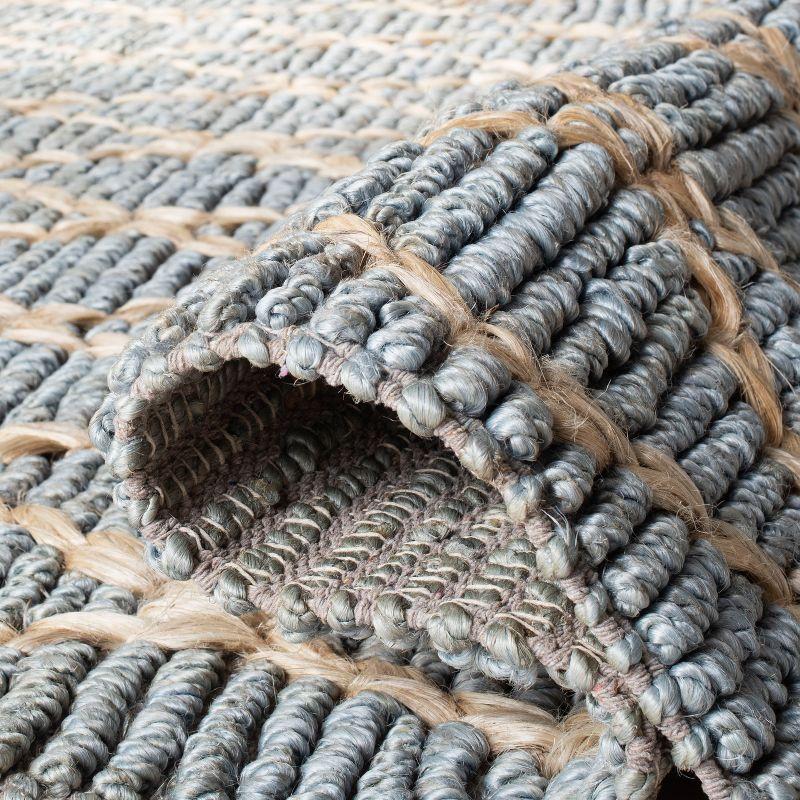 Natural Fiber NF951 Hand Loomed Indoor Area Rug - Light Blue - 6'x6' - Safavieh