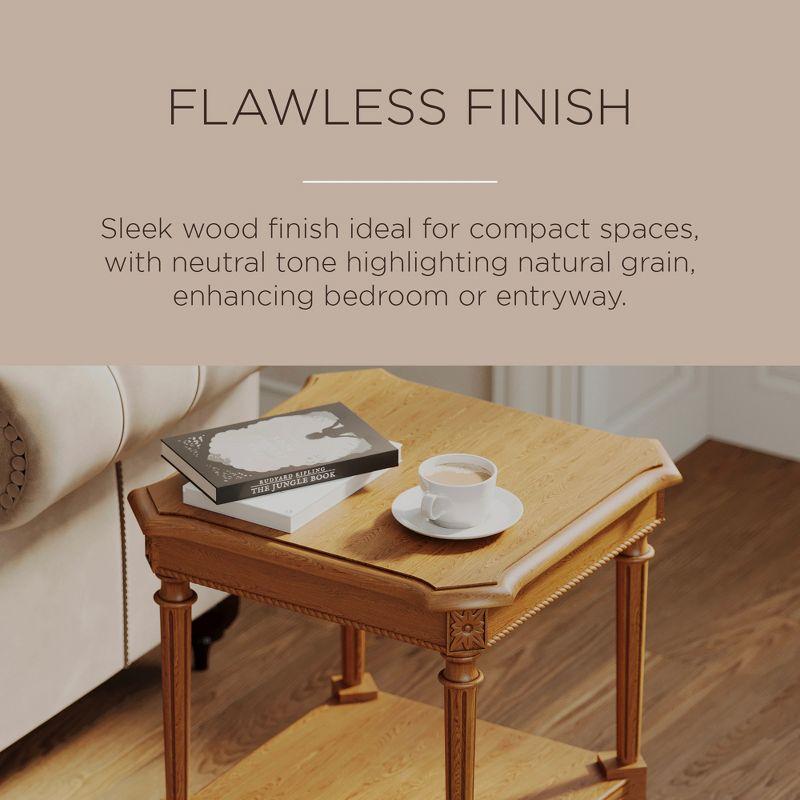 Maven Lane Pullman Traditional Square Wooden Side Table