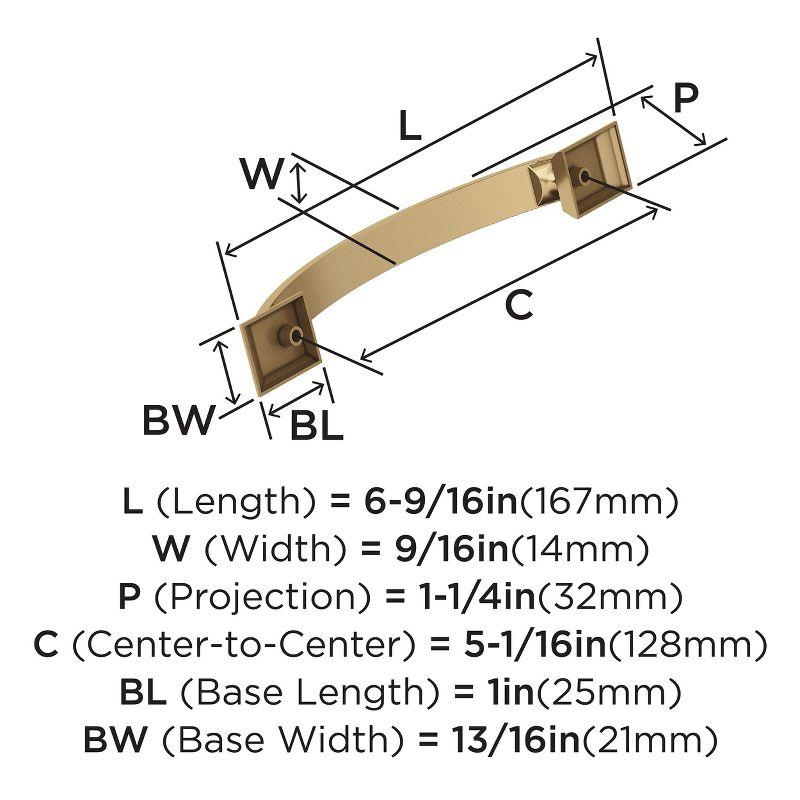 Champagne Bronze 5-1/16 inch Polished Cabinet Pull