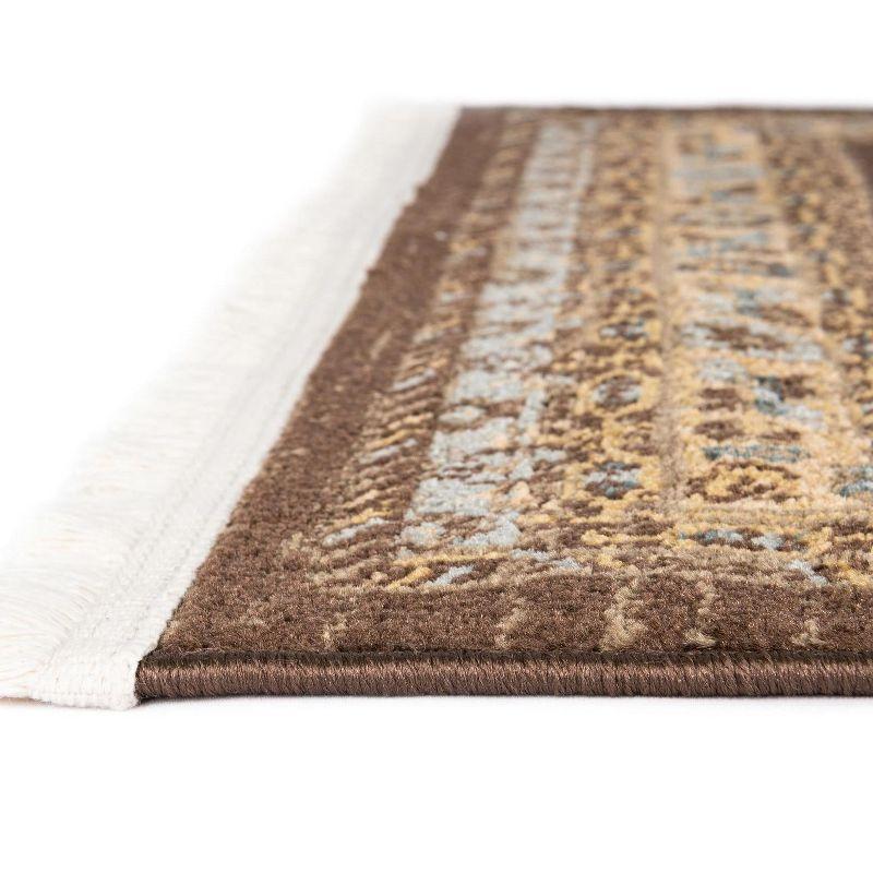 Unique Loom Fars Collection Area Rug - Pasadena (7' 1" x 10' Rectangle Brown/Light Blue)