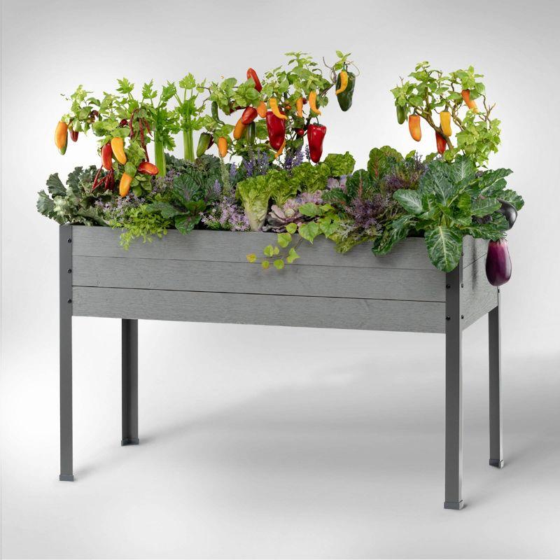 CedarCraft Elevated Spruce Planter: Outdoor Garden Bed, Weather-Resistant, 21"x47"x30", Rectangular