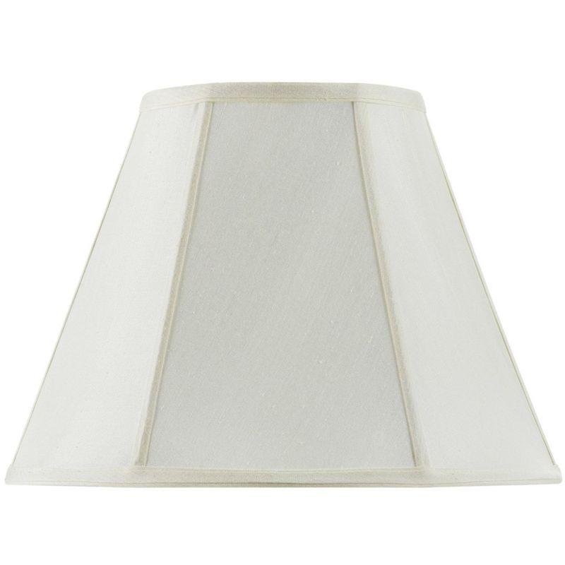 Eggshell Fabric Empire Lamp Shade with Vertical Piping