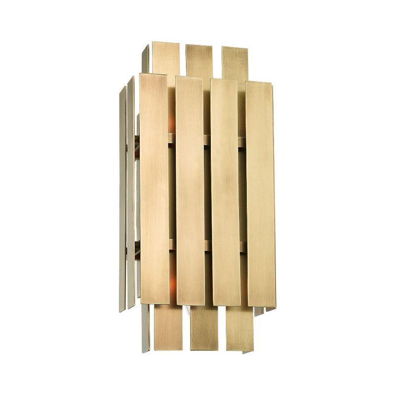 Natural Brass 2-Light Dimmable Wall Sconce