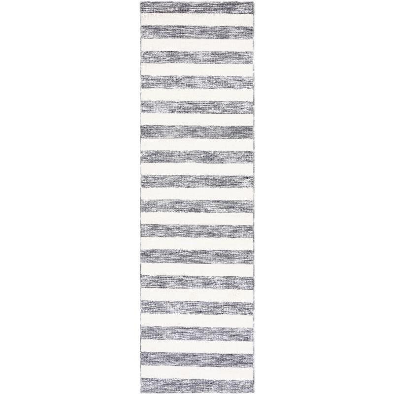 Easy Care ECR115 Power Loomed Machine Washable Indoor Runner - Dark Grey/Ivory - 2'3"x6' - Safavieh