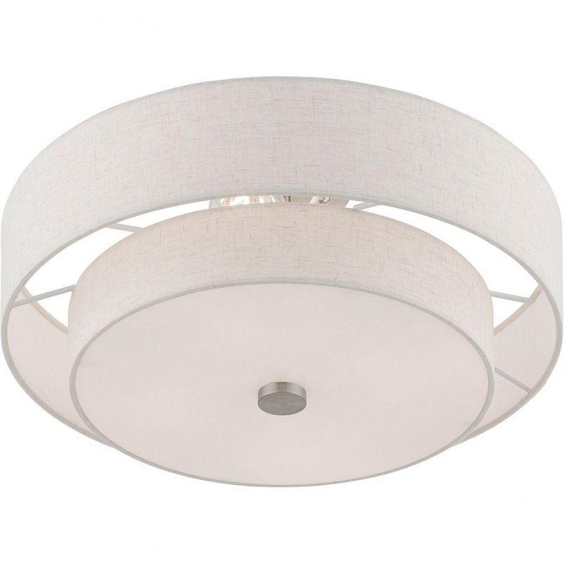 Livex Lighting Claremont 4 - Light Semi-Flush Mount in  Brushed Nickel