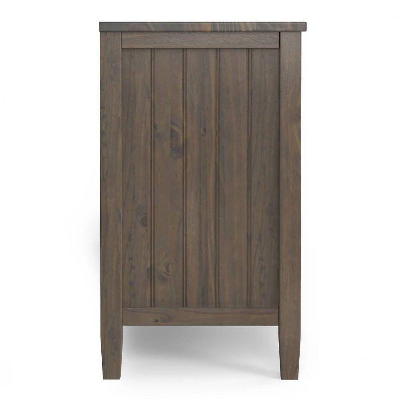 Rowan 72" TV Stand for TVs up to 80" Smoky Brown - Wyndenhall: Contemporary Media Console with Drawers